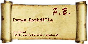 Parma Borbála névjegykártya